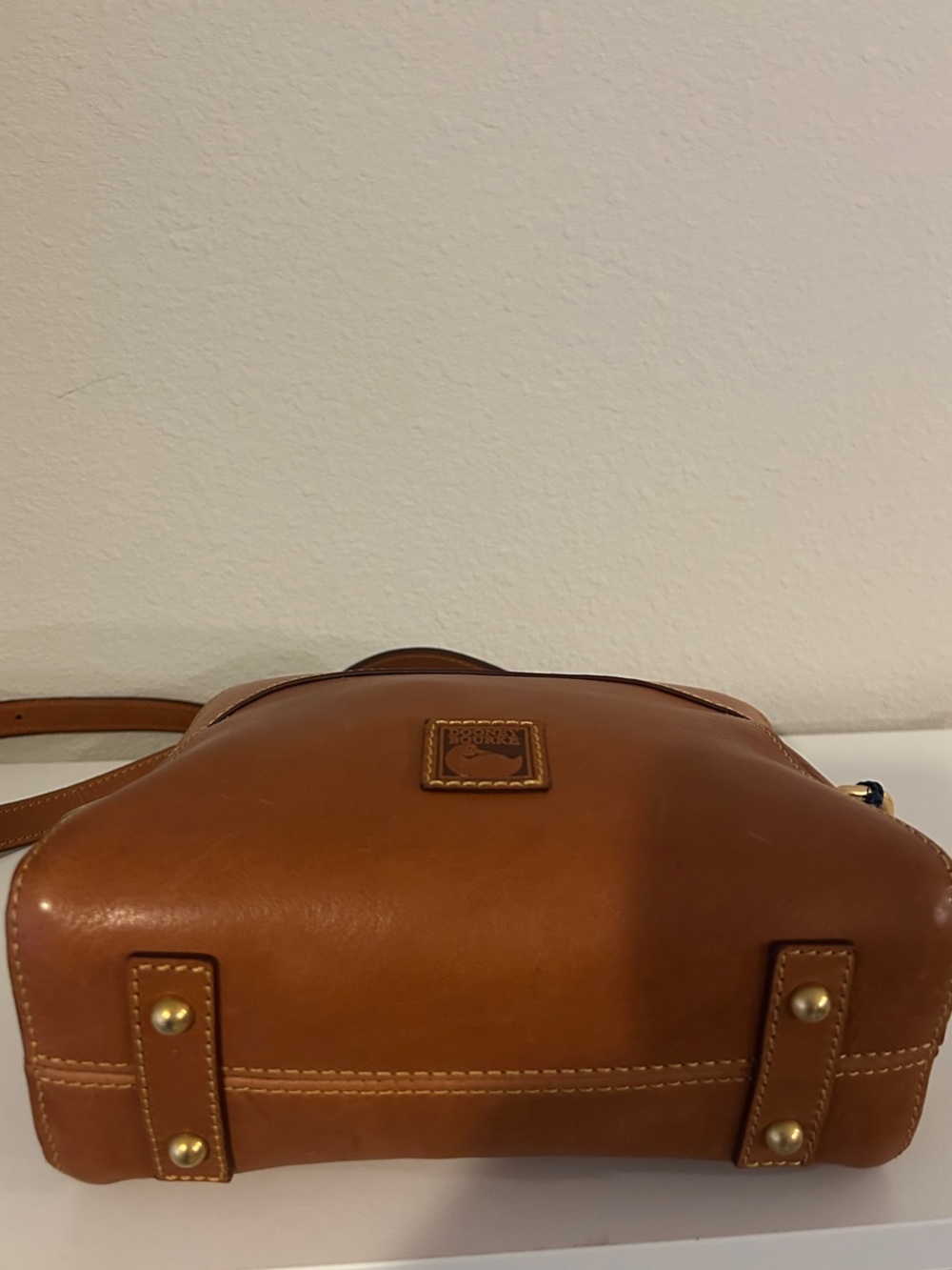 Dooney & Bourke Brown Leather Crossbody Bag - Picture 4 of 5